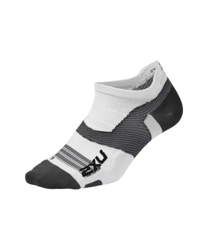 2Xu Unisex U Vectr Ultralight No Show Socks White/Grey - White & Black