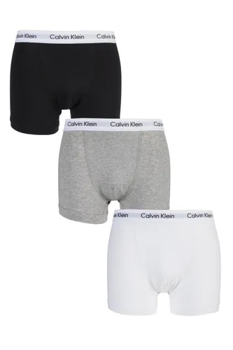 3 Pack Black / White / Grey Cotton Stretch Trunks Men's Small - Calvin Klein