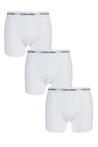 3 Pack White Cotton Stretch Trunks Men's Small - Calvin Klein