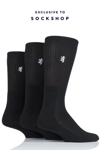 3 Pair Black Bamboo Cushioned Sports Socks Exclusive To SockShop Men's 7-11 Mens - Pringle