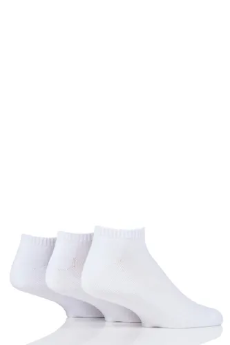 3 Pair White Bamboo Cushioned Sports Socks Men's 7-11 Mens - Glenmuir