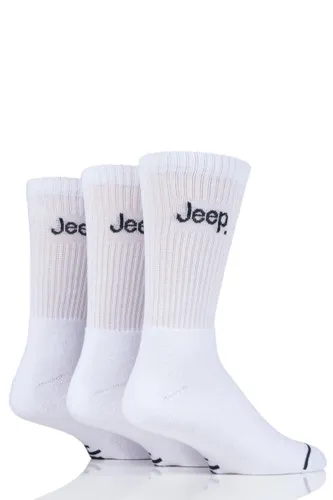 3 Pair White Leisure Boot Socks Men's 6-11 Mens - Jeep