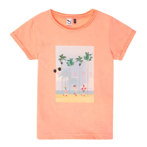 3 Pommes  LEA  girls's Children's T shirt in Orange