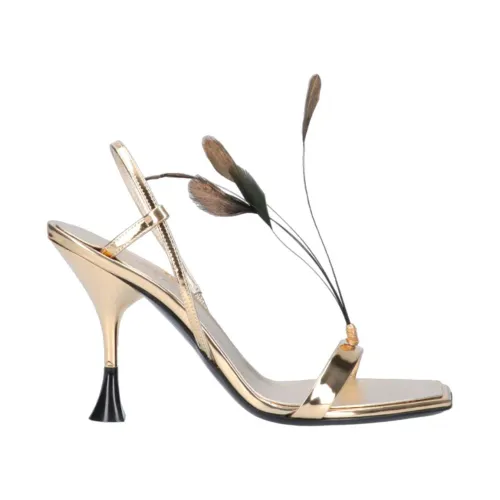 3Juin , Exclusive Heeled Shoes ,Beige female, Sizes: