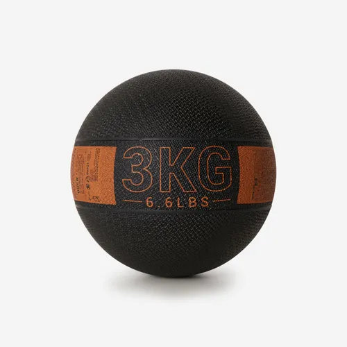 3kg Rubber Medicine Ball - Black/orange