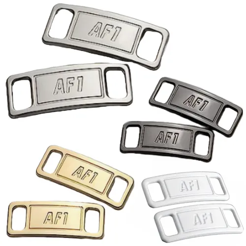 4 Pairs of AF1 Airforce One Lace Tag - Includes Silver