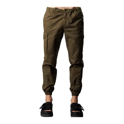 40Weft , Oliver Cargo Trousers in Khaki ,Green male, Sizes: