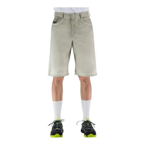 44 Label Group , Denim Bermuda Shorts Wide Leg ,Beige male, Sizes: