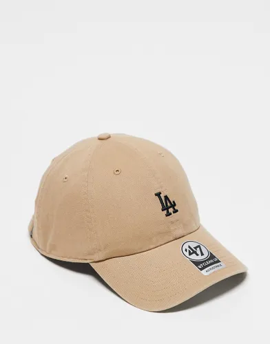47 Brand LA Dodgers mini logo clean up cap in brown-Neutral