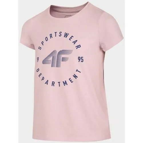 4F  JTSD003  girls's Children's T shirt in Beige