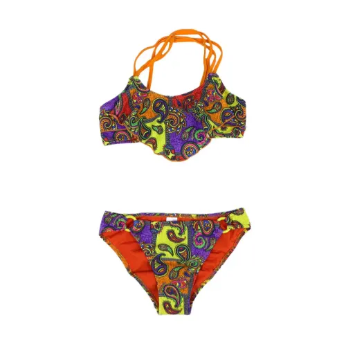 4Giveness , Psychedelic Bikini Set for Girls ,Multicolor female, Sizes: