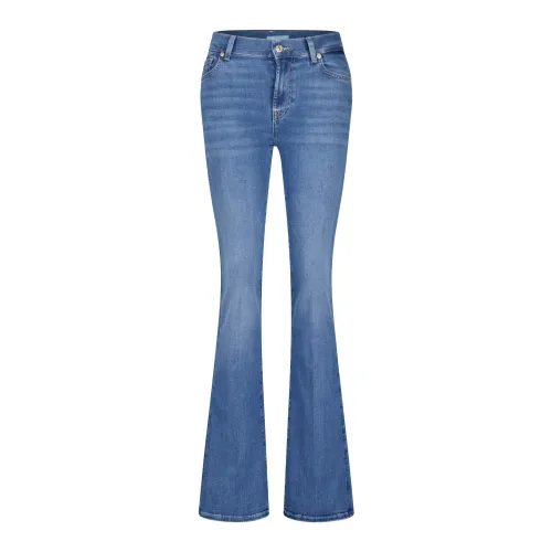 7 For All Mankind , Bootcut Jeans B(Air) - Regular Rise, Flared Leg, Zipper Button Closure, 5-Pocket Style ,Blue female, Sizes: W33, W29, W26, W25, W3