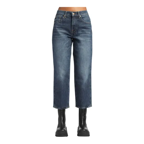 7 For All Mankind , Cropped Jeans ,Blue female, Sizes: