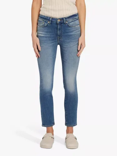 7 For All Mankind Roxanne Slim Fit Ankle Jeans, Mid Blue - Mid Blue - Female
