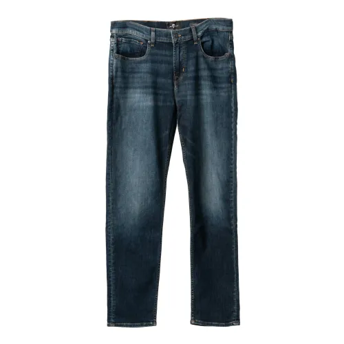 7 For All Mankind , Slimmy Tapered Fit Jeans ,Blue male, Sizes: