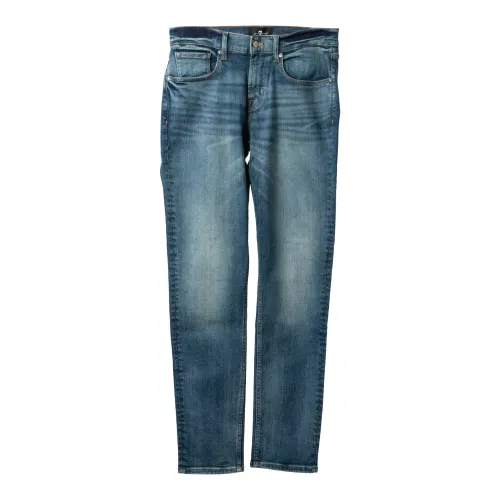 7 For All Mankind , Slimmy Tapered Fit Jeans for Men ,Blue male, Sizes: