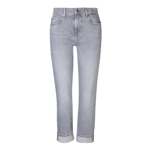 7 For All Mankind , Womens Clothing Jeans Grey Ss24 ,Gray female, Sizes: