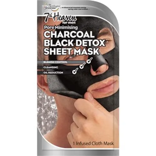 7th Heaven Charcoal Black Detox Sheet Mask Male 1 Stk.