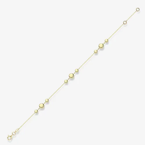 9ct Gold Multi Circle Bracelet CN563-07