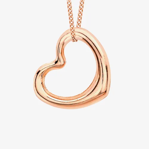9ct Rose Gold Open Heart Necklace 5.62.5089