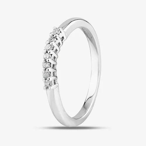 9ct White Gold Diamond Half Eternity Ring PR8490W ET K