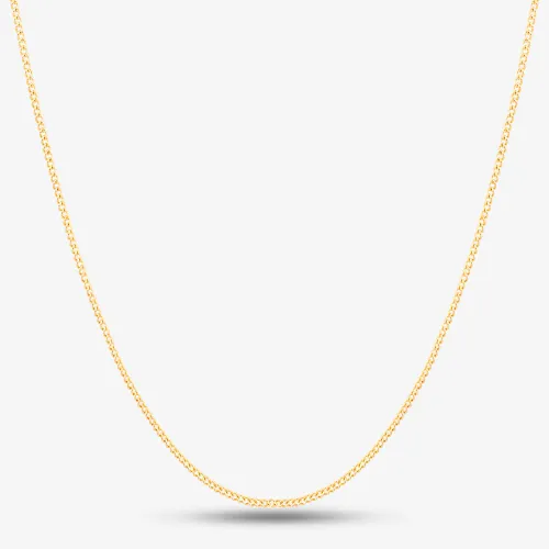 9ct Yellow Gold 16inch Fine Curb Chain G10C16