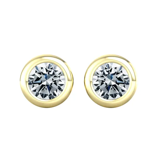 9ct Yellow Gold 1ct Diamond Stud Earrings