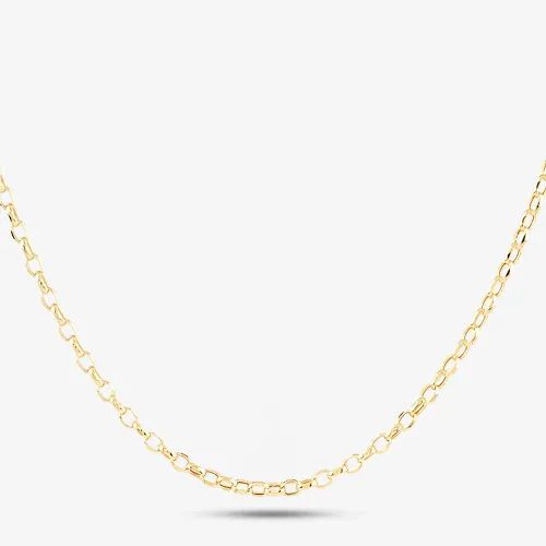 9ct Yellow Gold 20 Inch Oval Belcher Chain HOB080-20