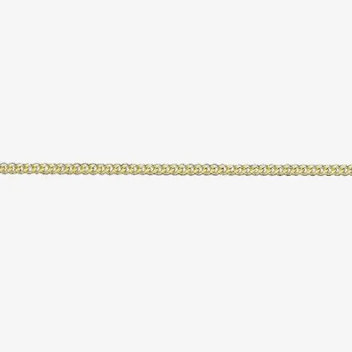 9ct Yellow Gold 20inch Light Filed Curb Chain G12FC20