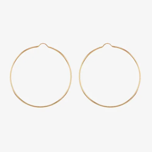 9ct Yellow Gold 30mm Plain Hoop Earrings 1.51.3168