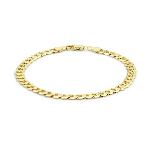 9ct Yellow Gold 5mm 8" Curb Chain Bracelet