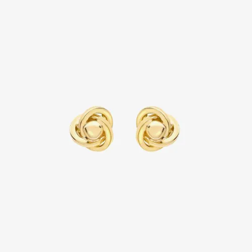 9ct Yellow Gold 5mm Knot And Ball Stud Earrings 1.55.0443