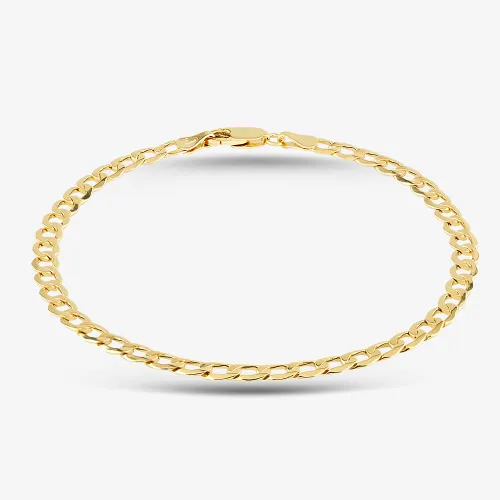 9ct Yellow Gold 8.5 Inch Curb Chain Bracelet HC100-8.5
