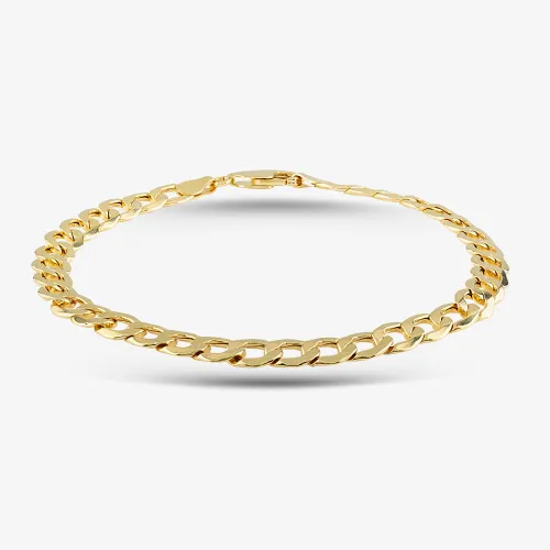 9ct Yellow Gold 8.5 Inch Curb Chain Bracelet HC150 8.5