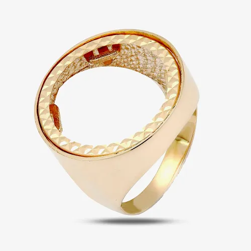 9ct Yellow Gold Classic Sovereign Ring Mount (U) SR006/F U