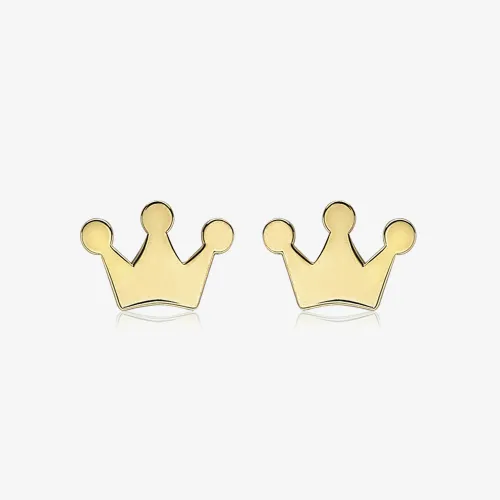9ct Yellow Gold Crown Stud Earrings 1.55.8803