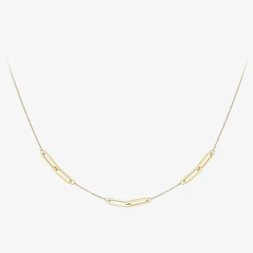 9ct Yellow Gold Double Open Oval Link Necklace CN686-17