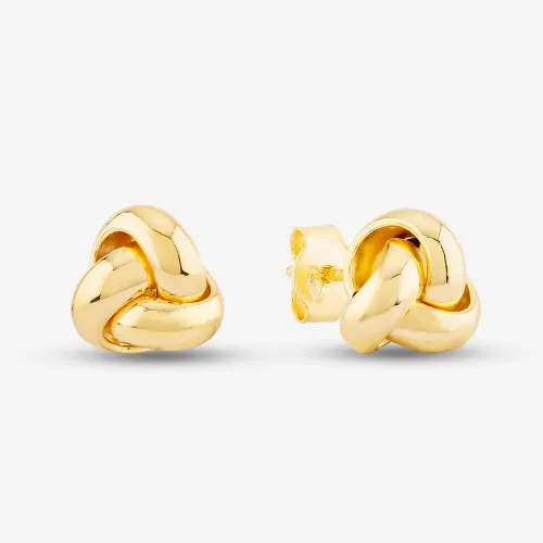 9ct Yellow Gold Small Knot Stud Earrings 1.55.6239