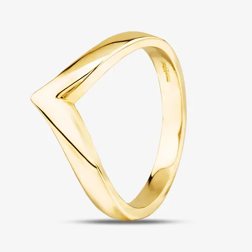 9ct Yellow Gold Wishbone Ring PL210-Y-K