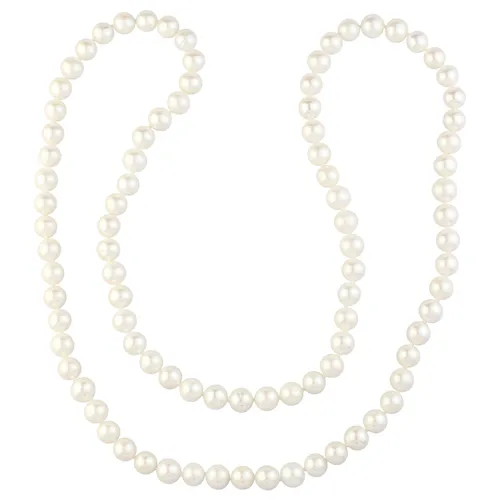A B Davis Long Pearl Necklace, White - White - Female