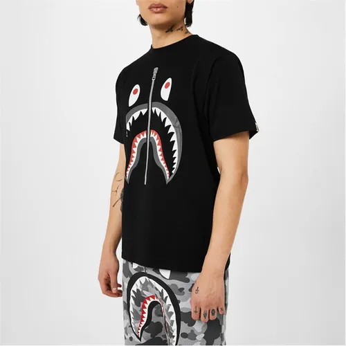 A Bathing Ape Zip Shark T-Shirt - Black