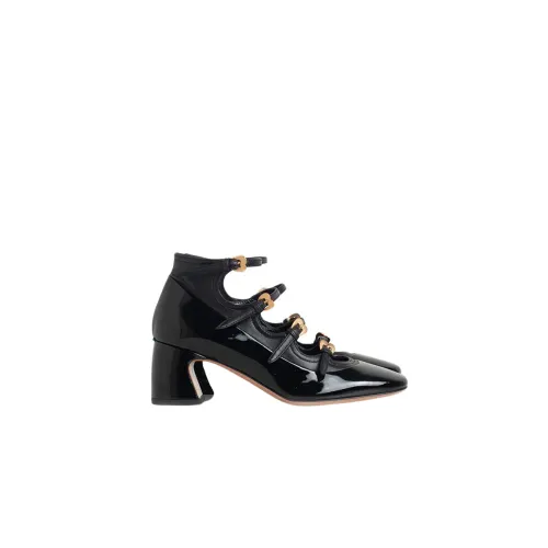 A. Bocca , Retro Mary Jane Shoe in Patent Leather and Nappa ,Black female, Sizes: