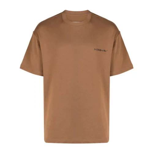 A-Cold-Wall , Essentials Logo Tee ,Brown male, Sizes: