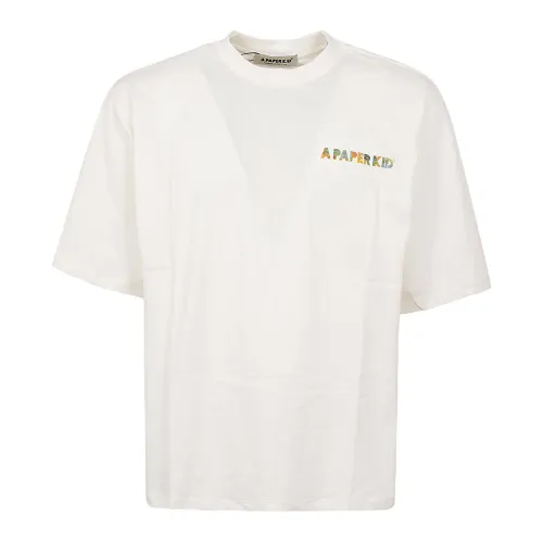 A Paper Kid , 13 Cream Unisex T-Shirt ,White male, Sizes: