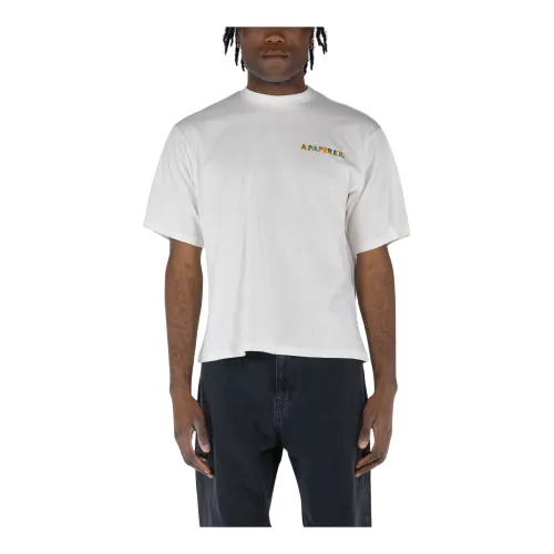 A Paper Kid , Back Print T-Shirt ,White male, Sizes:
