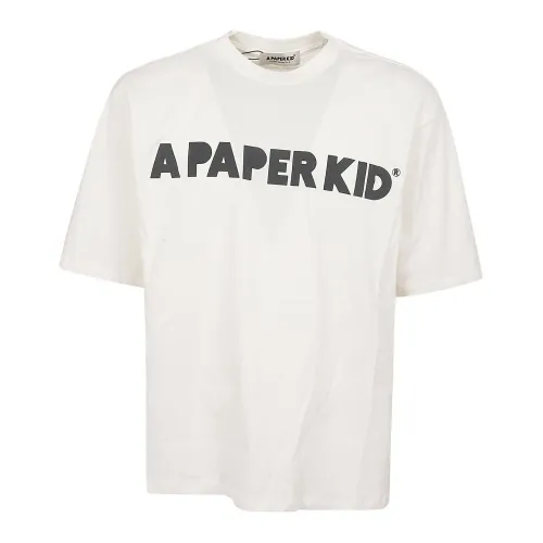 A Paper Kid , Cream Unisex T-Shirt ,White male, Sizes: