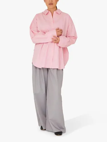 A-VIEW Magnolia Cotton Loose Shirt - Pink - Female