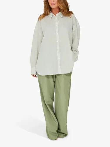 A-VIEW Sonja Stripe Shirt - White/Green - Female