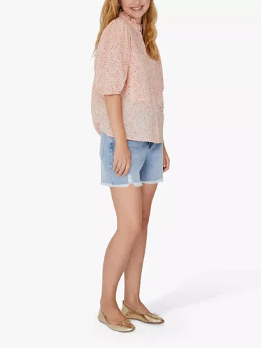 A-VIEW Tiffany Short Sleeve Shirt - Yellow/Rose - Female