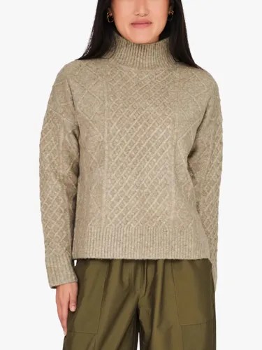 A-VIEW Uvenas Knitted High Neck Jumper - Dusty Green - Female